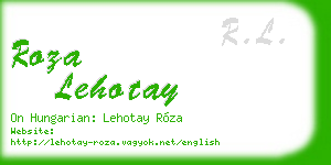 roza lehotay business card